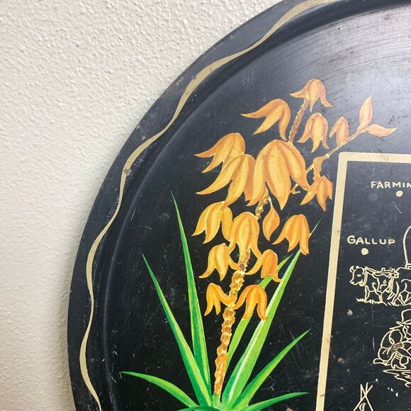 New Mexico State‎ Vintage Black Metal Beer Tray Collectible Souvenir Home Decor - Picture 4 of 5